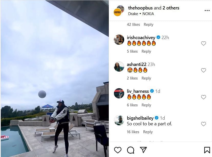 Coach Niele Ivey hypes RedBulls IG commercial featuring Hannah Hidalgo, MiLaysia Fulwiley and AJ Dybantsa. Image via @thehoopbus